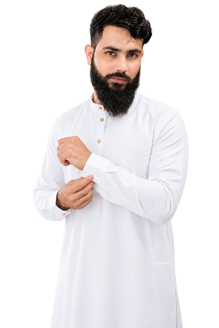 Cream 004 — Wash & Wear Shalwar Kameez | KurtaSaz